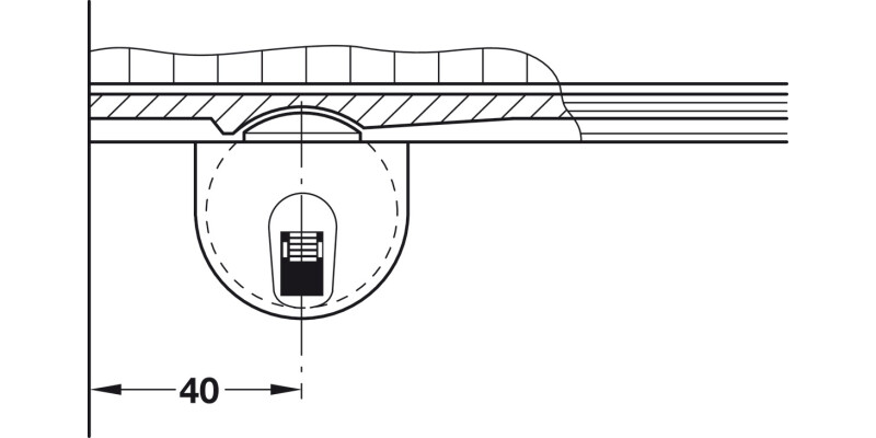 Lt Duty Guide PF Retract w Catch Pl Wht