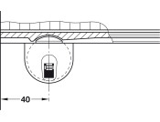 Lt Duty Guide PF Retract w Catch Pl Wht