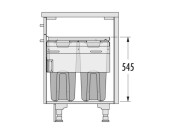 Hailo Laundry-Carrier 600mm 2x33+12+2.5L