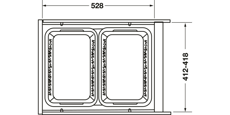 Hailo Laundry-Carrier 450mm 2x33L