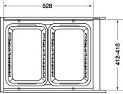 Hailo Laundry-Carrier 450mm 2x33L