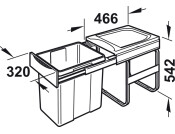Hailo Easy-Cargo PO Bin 400mm 40L