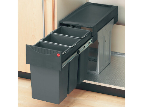 Hailo Tandem PO Bin 3x10L Graphite