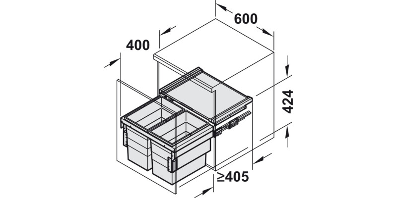 Hailo CargoSynchro PO Bin 600 2x28L