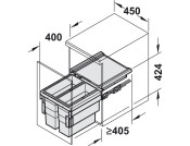 Hailo CargoSynchro PO Bin 450 2x18L
