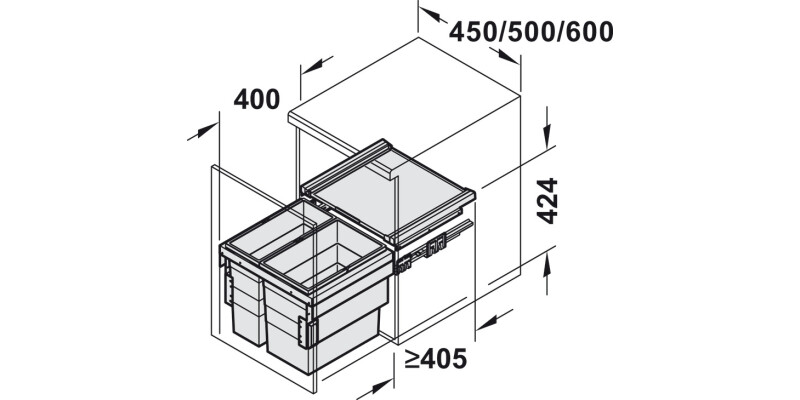 Hailo CargoSynchro PO Bin 450 2x18L