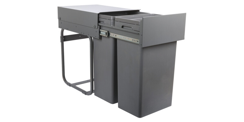 Waste Boss Duo PO Bin 400mm 2x32L