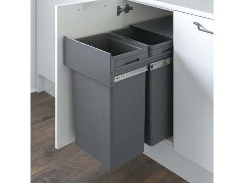 Waste Boss Duo PO Bin 400mm 2x32L