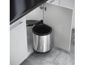 Hailo Mono SO Bin 400mm 15L St St/Blk