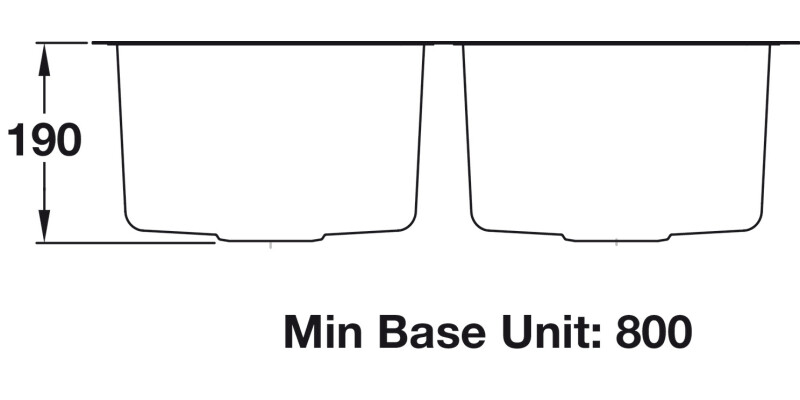 RM UB3535/ Atlan.Classic 787mm 2.0B Sink