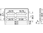 MX Spacer 3mm for Cabinet Rail Gry