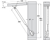 Lid Stay Automatic Opening 355mm 160N
