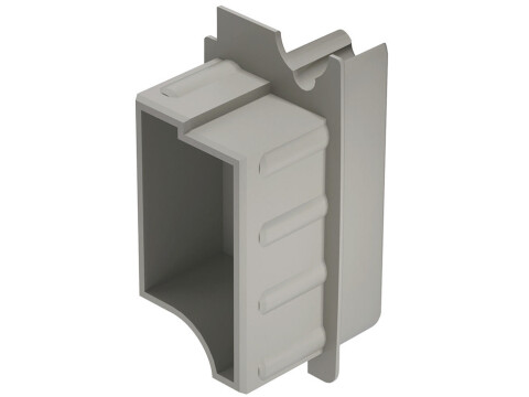 Tambour Lock Strip Guide RH Pl Grey