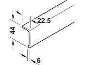 Tambour Front Panel 44x2300mm Pl Grey