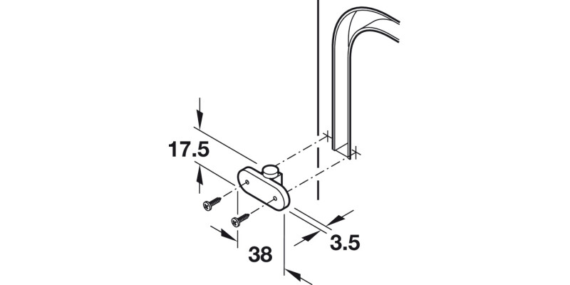 Tambour End Stop Pl Natural Col