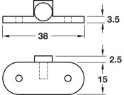 Tambour End Stop Pl Natural Col