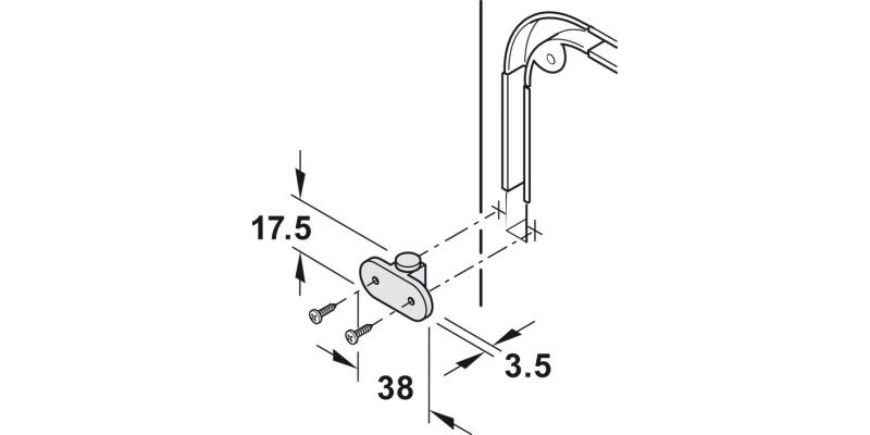 Tambour End Stop Pl Natural Col