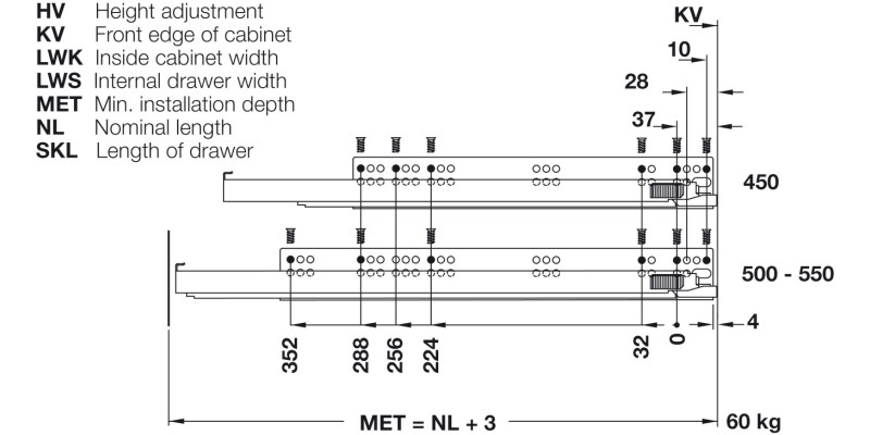 Dynapro Tipmatic Full 60kg 550mm SZP