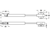 Lid Stay Automatic Opening 244mm 80N