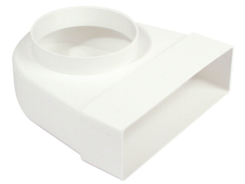 Elbow 90� Bend, Male, Flame Retardant, PVC, White, Manrose