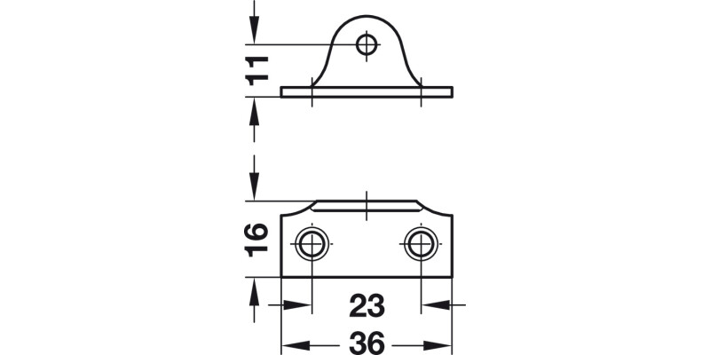 Lid Stay 150mm LH St NP