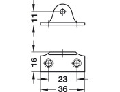 Lid Stay 150mm LH St NP