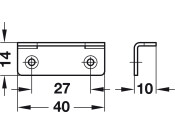 Lid Stay 150mm LH St NP