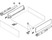 Dynapro Drawer Runner Full 40kg 500mm SZP