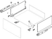 Dynapro Drawer Runner Full 40kg 500mm SZP