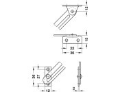 Lid Stay 150mm LH w Guide Slot