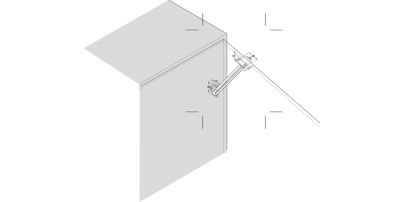 Lid Stay 150mm LH w Guide Slot