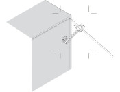 Lid Stay 150mm LH w Guide Slot