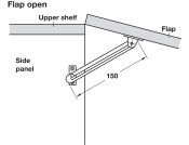 Lid Stay 150mm LH w Guide Slot