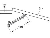 Lid Stay 150mm LH w Guide Slot