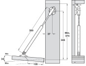 Automatic Open Drop Down Flap Stay 355mm