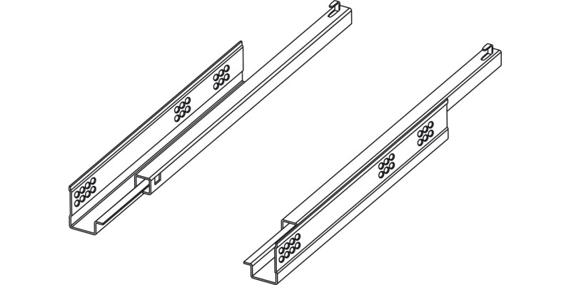 Marc Con Drawer Runner Clip Sgl 25kg 500mm