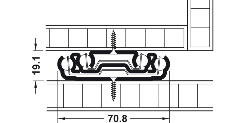 7957 BB Drawer Runner Full 160kg 508mm St Galv