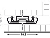 7957 BB Drawer Runner Full 140kg 356mm St Galv