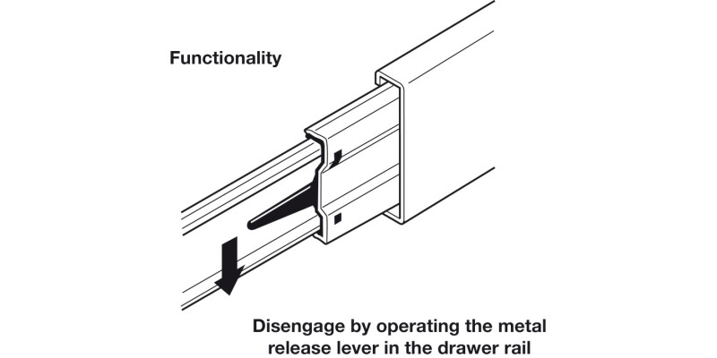 7957 BB Drawer Runner Full 140kg 305mm St Galv