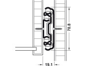 7957 BB Drawer Runner Full 140kg 305mm St Galv
