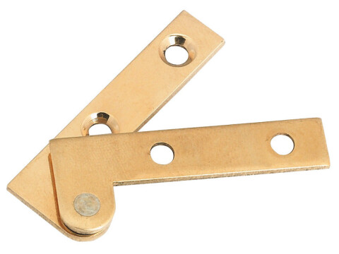 Corner Pivot Hinge wo Stop 50mm Brs Pol