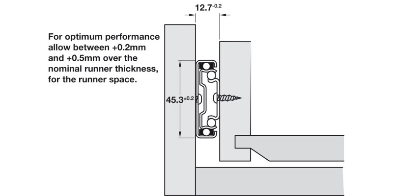 4501 BB Drawer Runner Full 38kg 250mm 304 SS