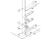 Corner Pivot Hinge wo Stop 70mm Brs Matt