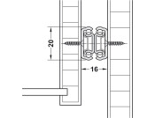 2431 BB Drawer Runner Full 16kg 450mm BZP