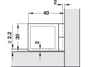 170D Glass Door Hinge Set ZA CP