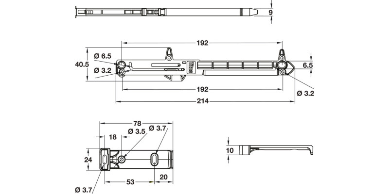 Soft Close Mechanism for Wood Drawers Grey