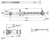 Soft Close Mechanism for Wood Drawers Grey