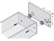 Drawer Front Adjuster M4 D25mm Pl/St Blk