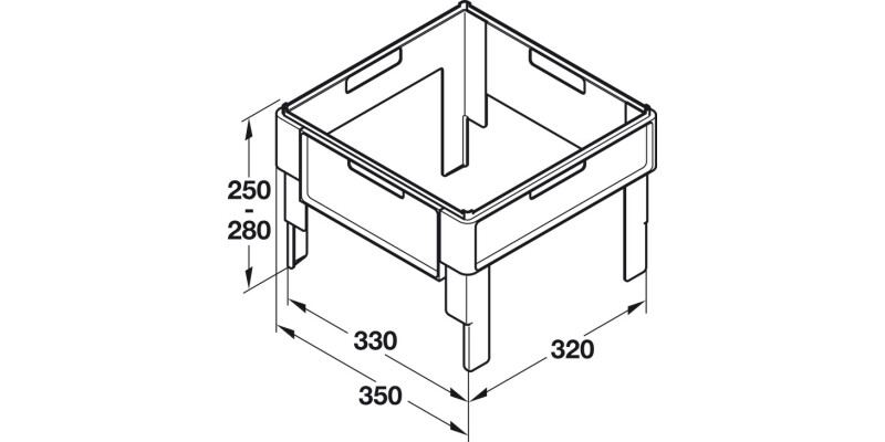Suspension Filing Frame 380mm Black