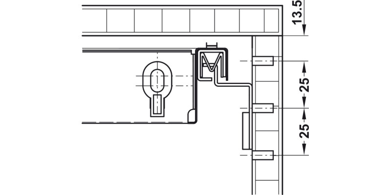 Variant C+ Drawer Runner 380mm for 429.50.311